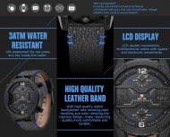 Pánske masívne hodinky Weide Luxury - Modré + poštovné len za 1 EURO